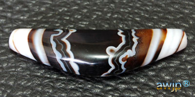 天然瑪瑙（メノウ）線珠 弓形天珠 senjyu33