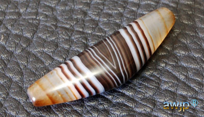 天然瑪瑙（メノウ）線珠 弓形天珠 senjyu35-3